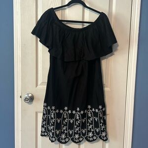 Old Navy size, large, black and white linen dress